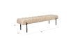 Miniature Beige fabric bench Jethro 5