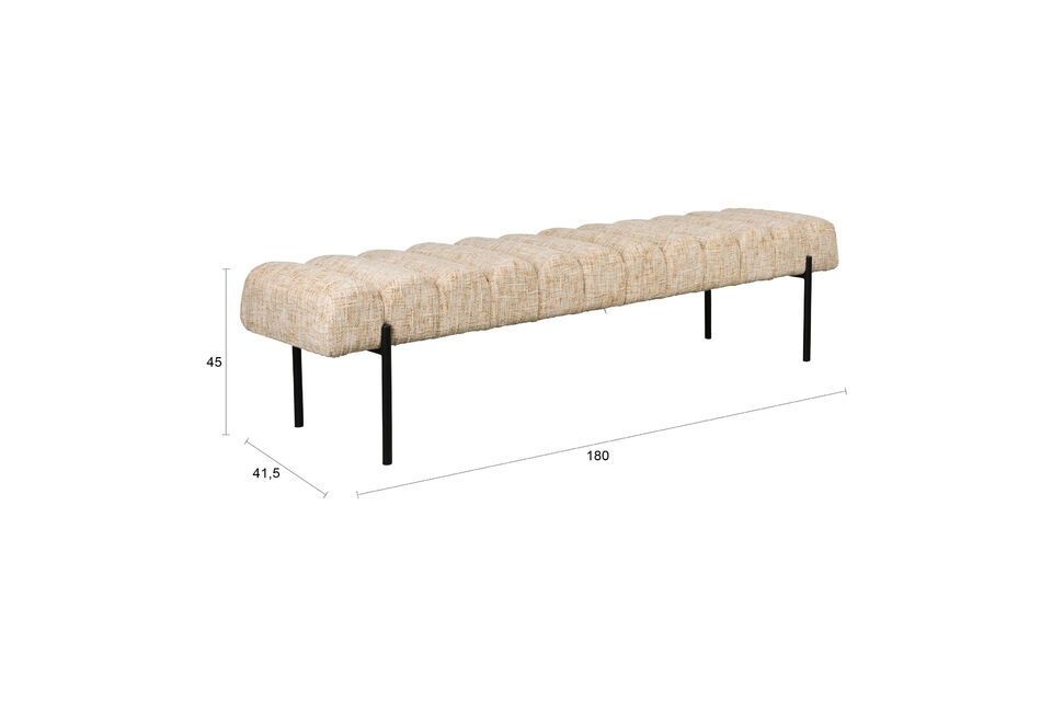 In a neutral color that blends easily with any palette, it evokes the serenity of a Zen space
