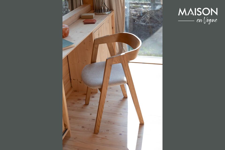 Beige fabric chair Mads Zuiver