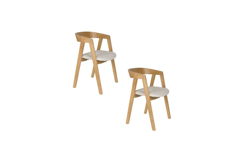 Beige fabric chair Mads - 9