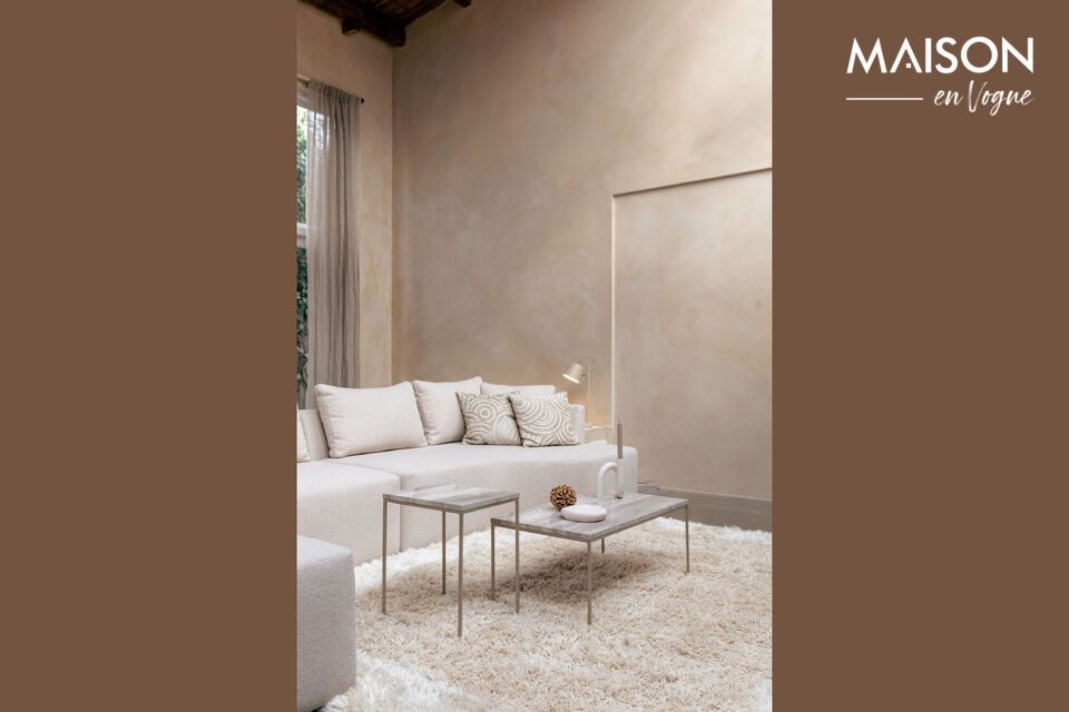 Discover the Prosper Beige Polyester 5-seater Left Corner Sofa
