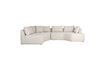 Miniature Beige fabric left corner 5-seater sofa Prosper 1