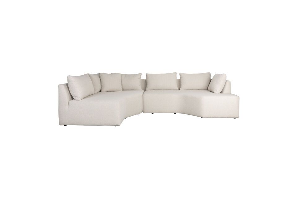 Beige fabric left corner 5-seater sofa Prosper Zuiver