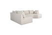 Miniature Beige fabric left corner 5-seater sofa Prosper 6