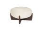 Miniature Beige fabric pouf Emilius Clipped