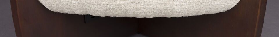 Material Details Beige fabric pouf Emilius