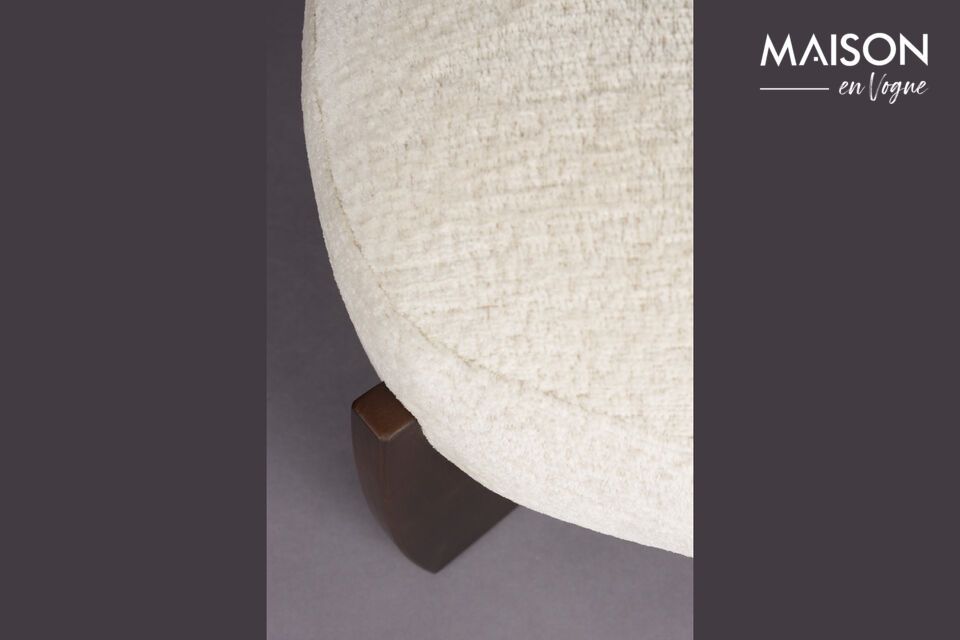With its sumptuous fabric upholstery