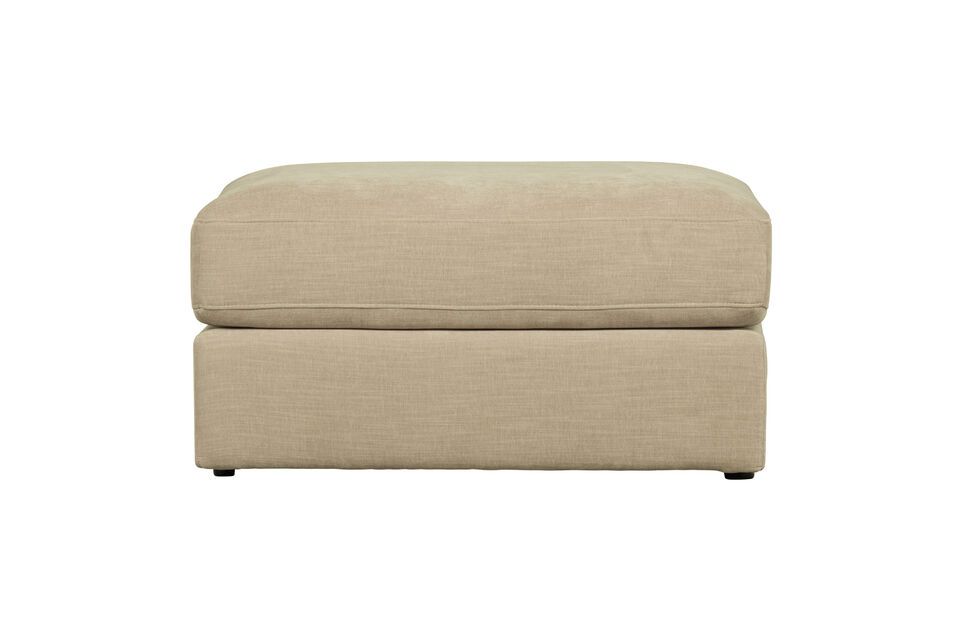 Beige fabric pouf Family Vtwonen