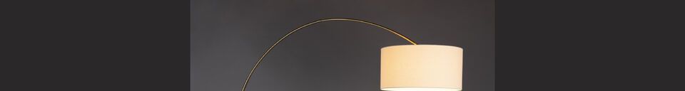 Material Details Beige iron floor lamp Archie