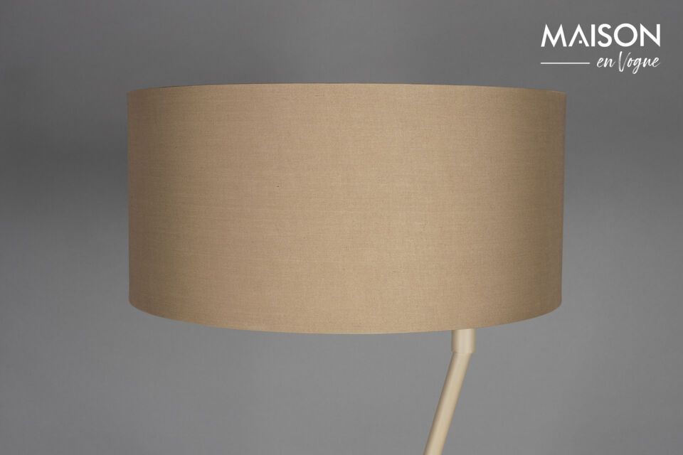 Immerse yourself in the warm atmosphere exuded by the Murphy beige iron floor lamp