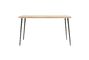 Miniature Beige mango wood dining table Slated Clipped