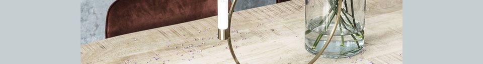 Material Details Beige mango wood dining table Slated