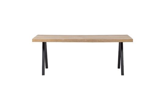 Beige mango wood table 180x90 with square legs Tablo Clipped