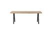 Miniature Beige mango wood table 180x90 with square legs Tablo 1