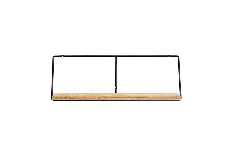 The Wired small mango wood wall shelf will look great on your bedroom or living room walls