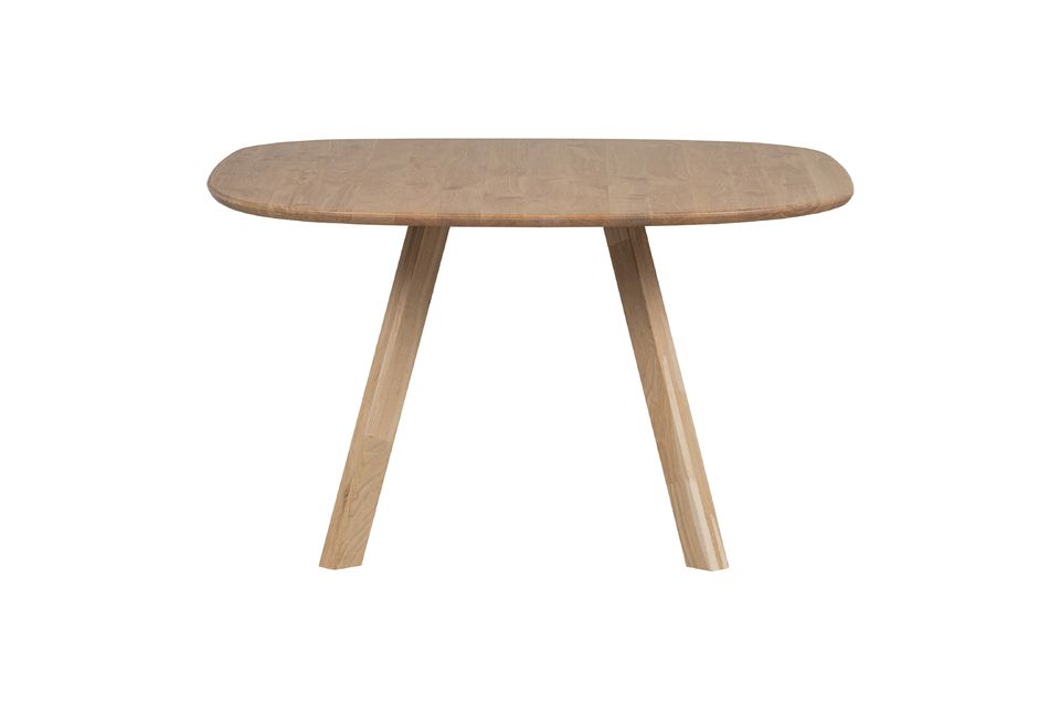Made of natural oak wood sanded in full, this smooth top is strong and durable