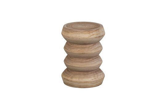 Beige oak stool Babs Clipped