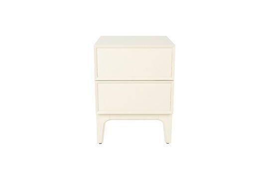 Beige oak wood bedside table June Clipped