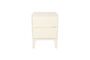 Miniature Beige oak wood bedside table June Clipped