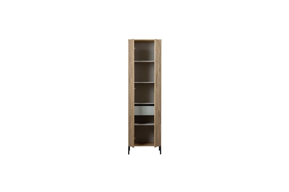 Three shelves are available, which can be removed and adjusted in height
