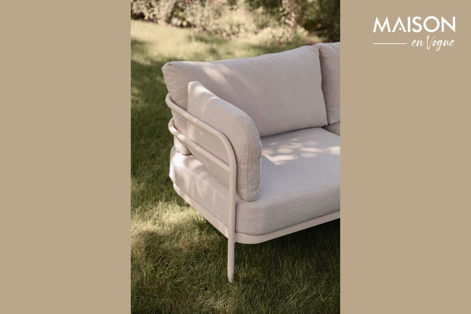 The beige hue of its fabric