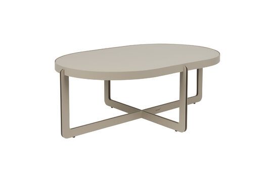 Beige oval steel coffee table Centre Clipped