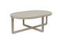 Miniature Beige oval steel coffee table Centre Clipped