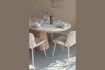 Miniature Beige oval wood dining table 200x90 Almira 2