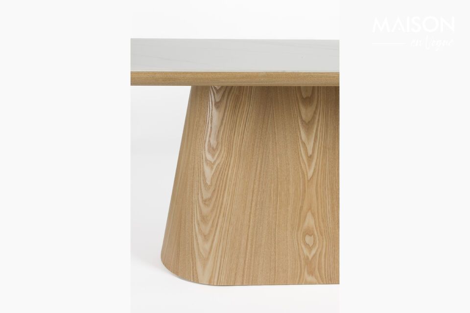 The oval shape provides comfortable seating for your guests