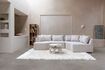 Miniature Beige polyester right corner 5-seater sofa Prosper 2
