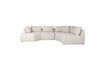 Miniature Beige polyester right corner 5-seater sofa Prosper 1