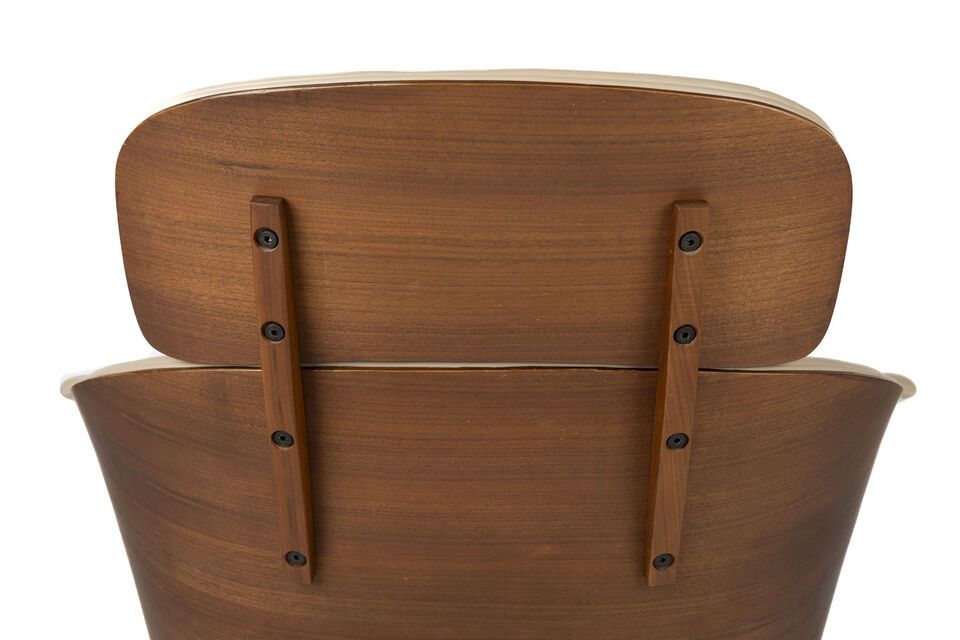 Beige PU leather armchair Frie - 12