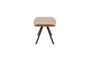 Miniature Beige PU leather pouf Frie Clipped