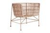 Miniature Beige rattan armchair Cuun 1