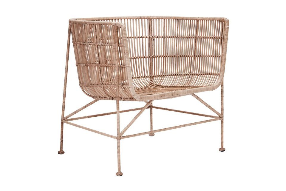 Beige rattan armchair Cuun House Doctor