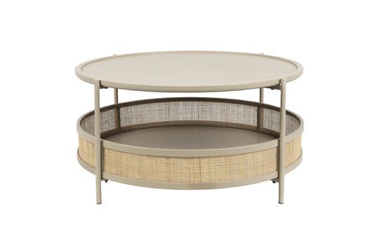 Beige rattan coffee table Makoto