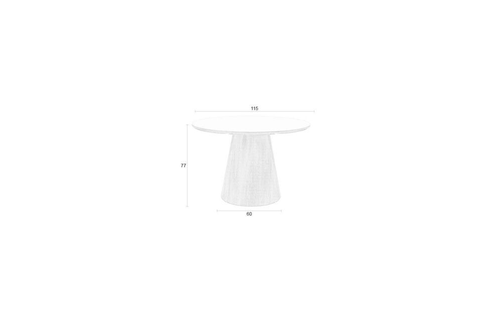 The Almira Beige MDF round dining table is the epitome of understated elegance