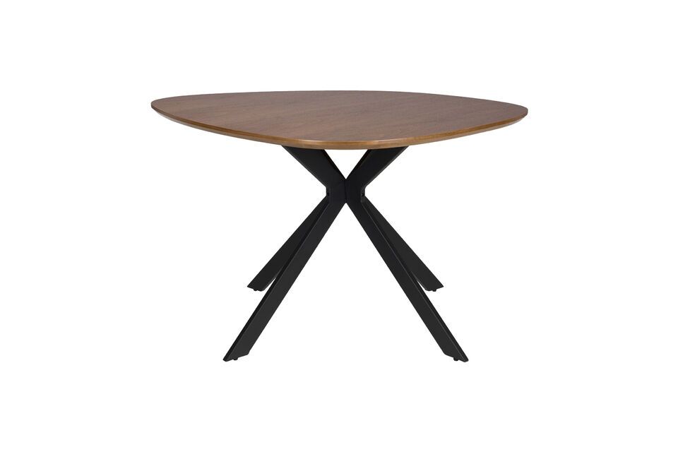 Beige round wood dining table Chase White Label