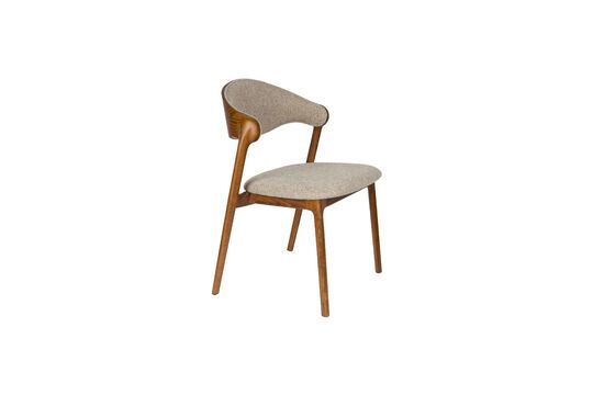Beige solid beech wood chair Babington Clipped