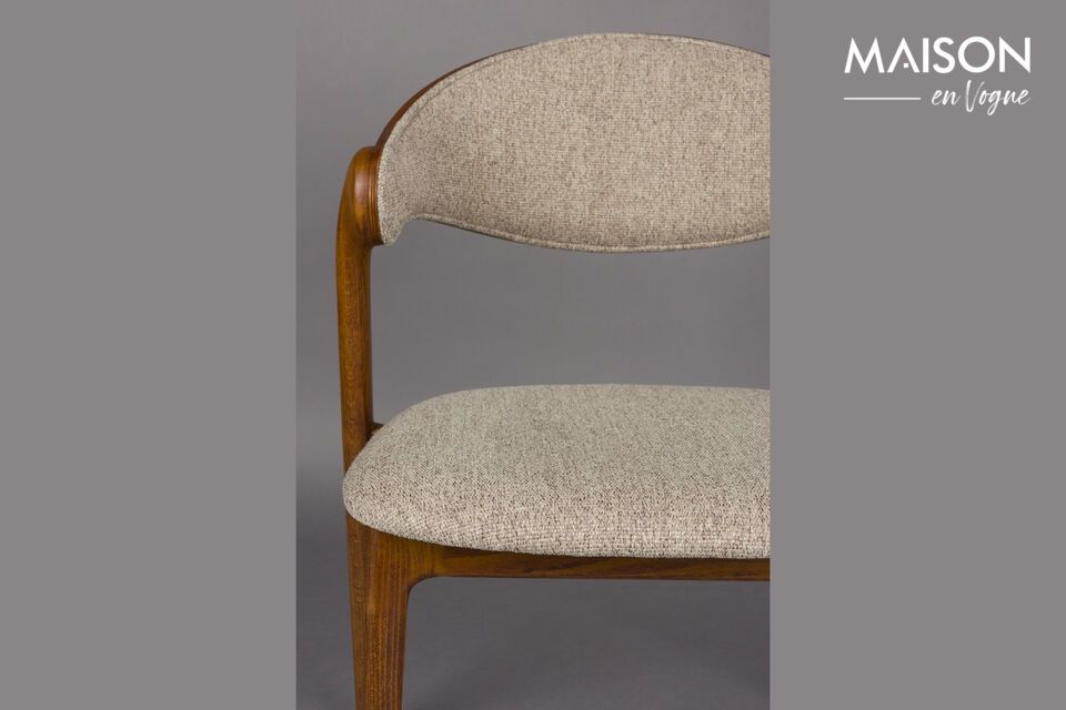 Immerse yourself in timeless elegance with the Babington beige solid beechwood chair