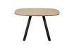 Miniature Beige solid oak table 130x130 with square legs Tablo 5