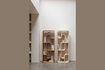 Miniature Beige solid oak wood bookcase Seven 4