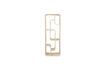 Miniature Beige solid oak wood bookcase Seven 7
