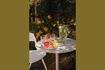 Miniature Beige steel bistro table Snow 3