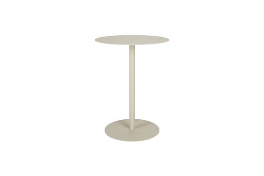 Beige steel bistro table Snow Clipped