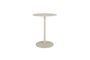 Miniature Beige steel bistro table Snow Clipped