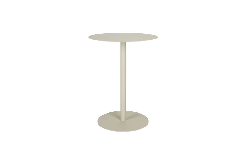Beige steel bistro table Snow Zuiver