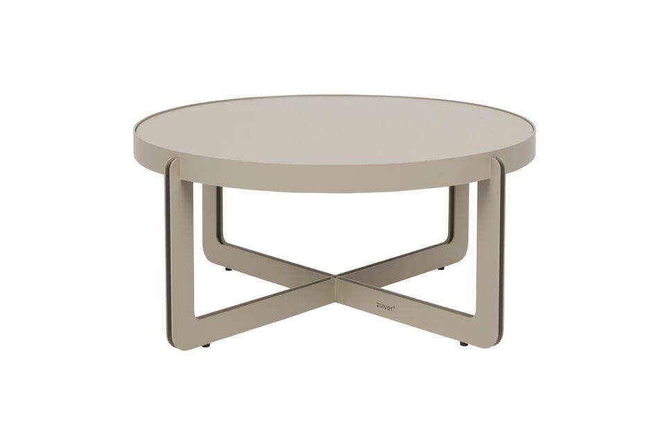 Beige steel coffee table Centre Zuiver