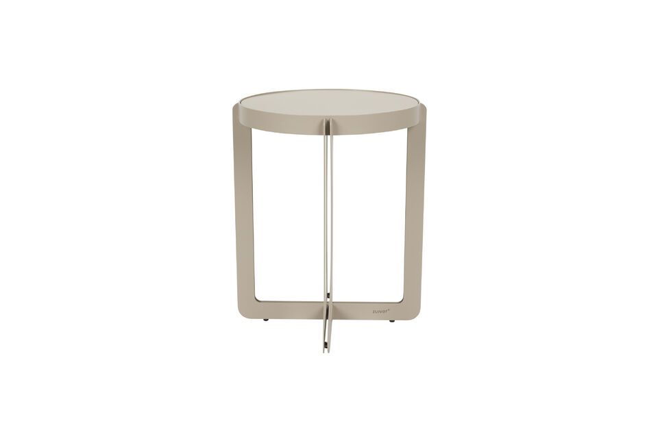 Beige steel side table Centre Zuiver