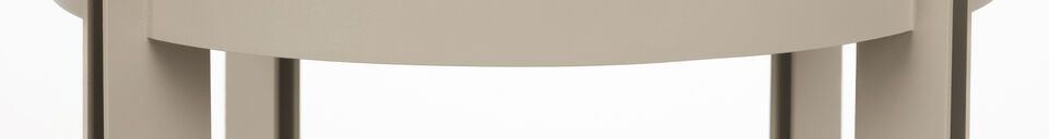 Material Details Beige steel side table Centre